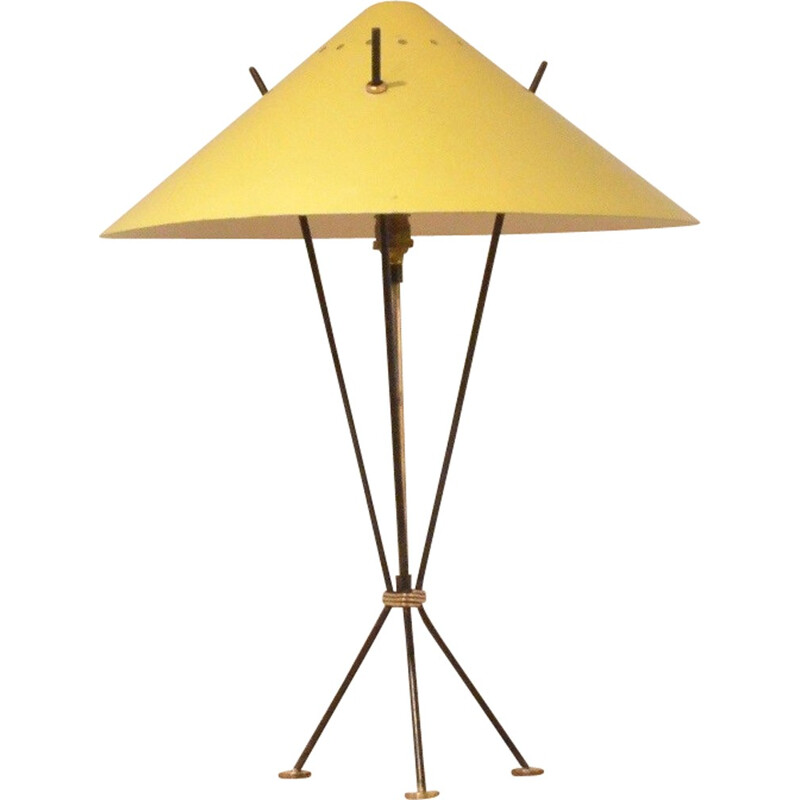 Metal tripod table lamp - 1950s