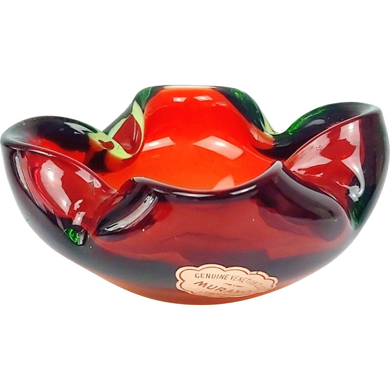 Mid-century Murano glass ashtray, Italy 1960s