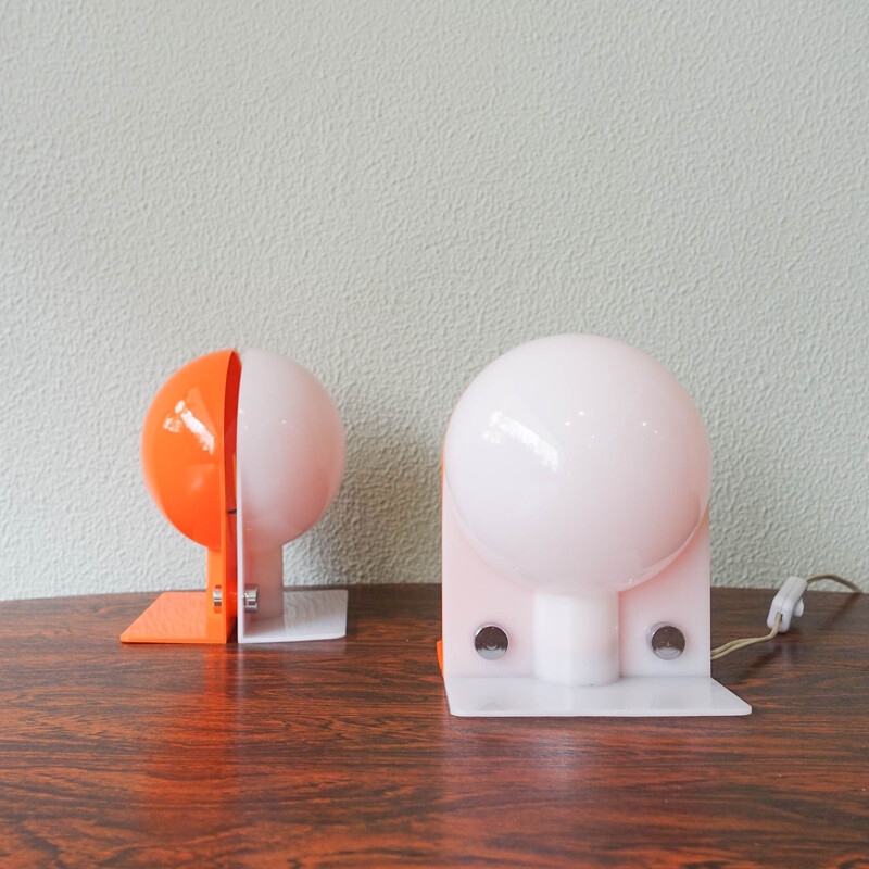 Coppia di lampade da tavolo vintage Sirio di Sergio Brazzoli