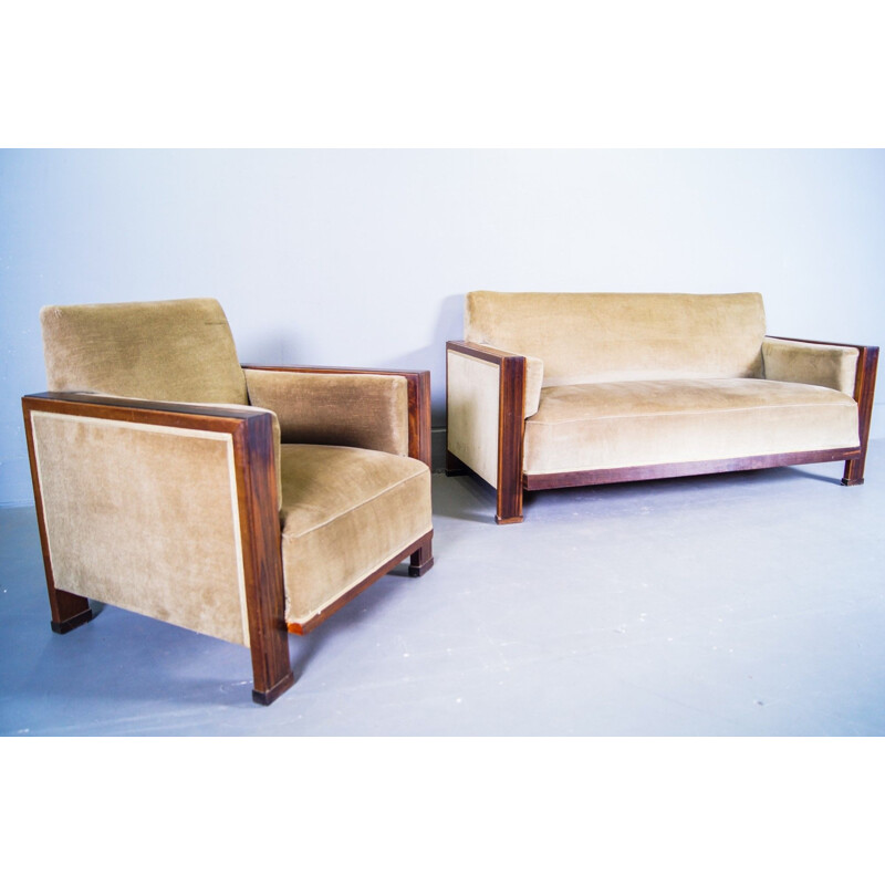 Vintage 2-seater Art Deco sofa by Cor Alons, Netherlands 1929s