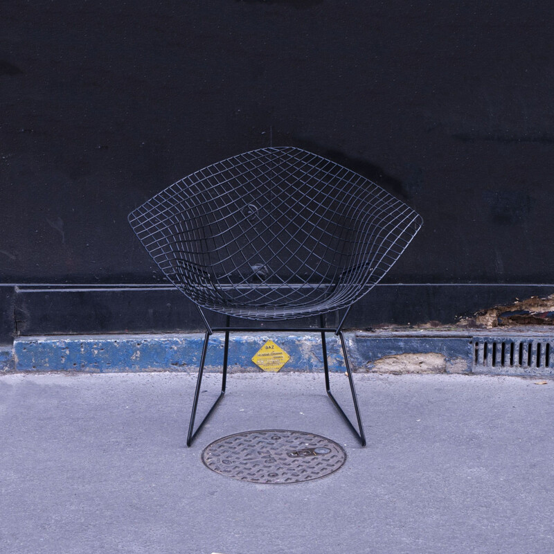 Vintage diamond armchair by Harry Bertoia for Knoll, 1952s