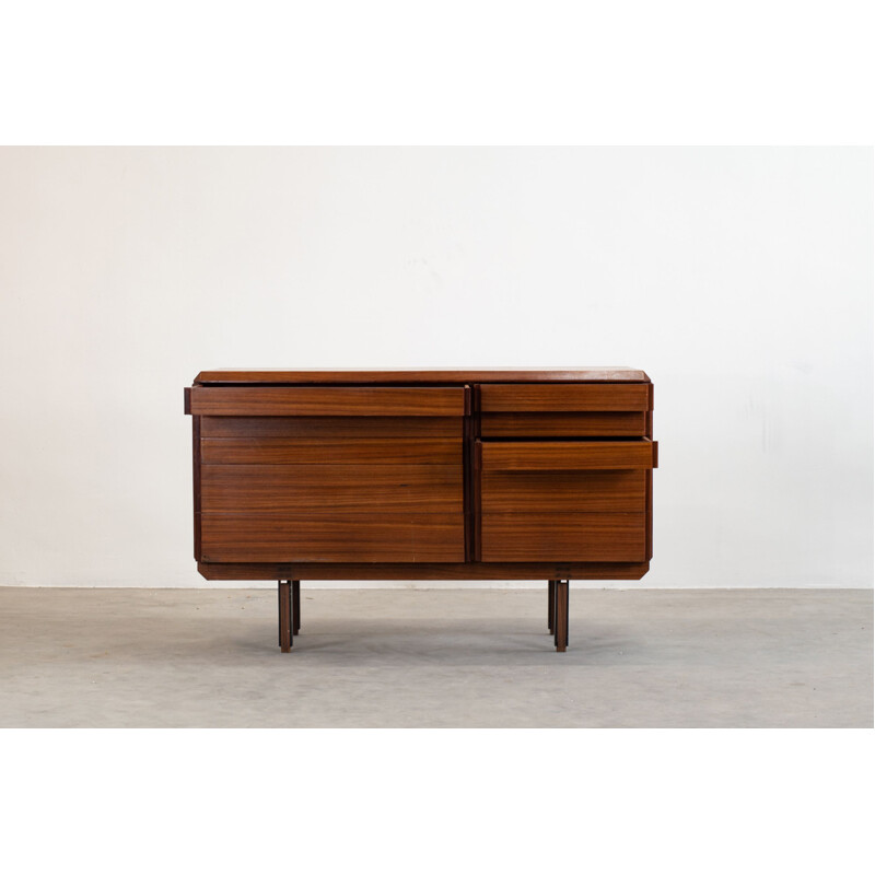 Vintage wooden chest of drawers by Ico Parisi, Italy 1950s