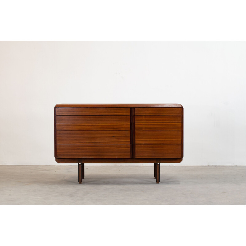Vintage wooden chest of drawers by Ico Parisi, Italy 1950s