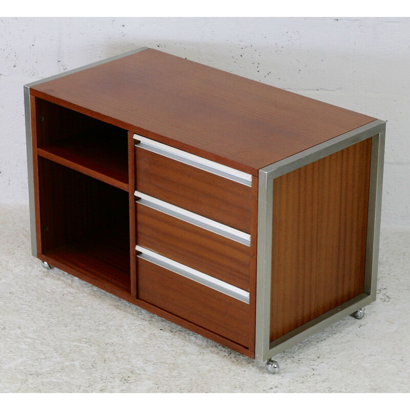 Vintage wooden chest of drawers by Henri Lesêtre and Claude Gaillard, France 1970