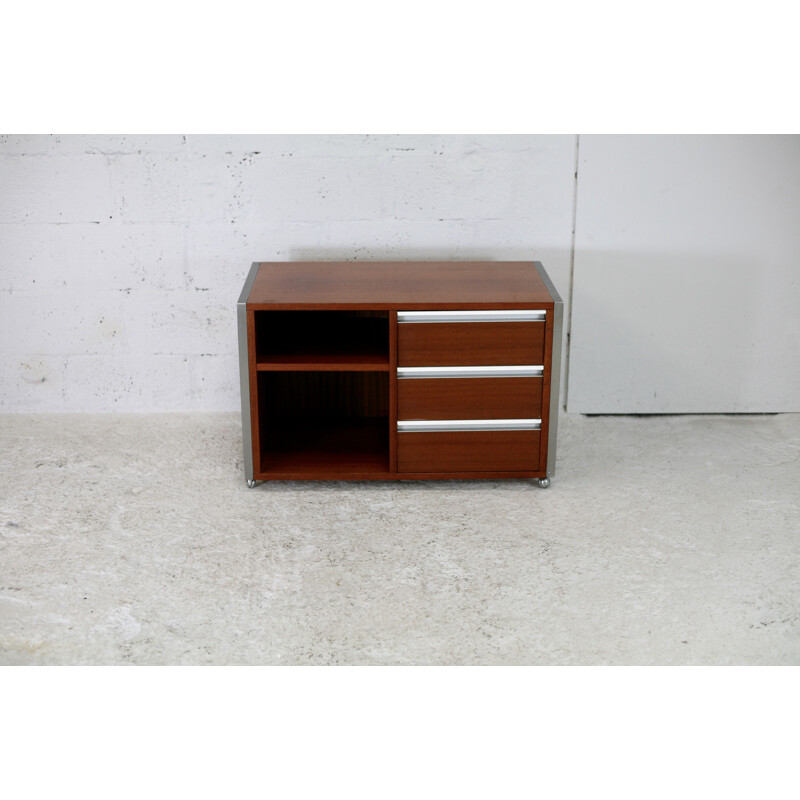 Vintage wooden chest of drawers by Henri Lesêtre and Claude Gaillard, France 1970