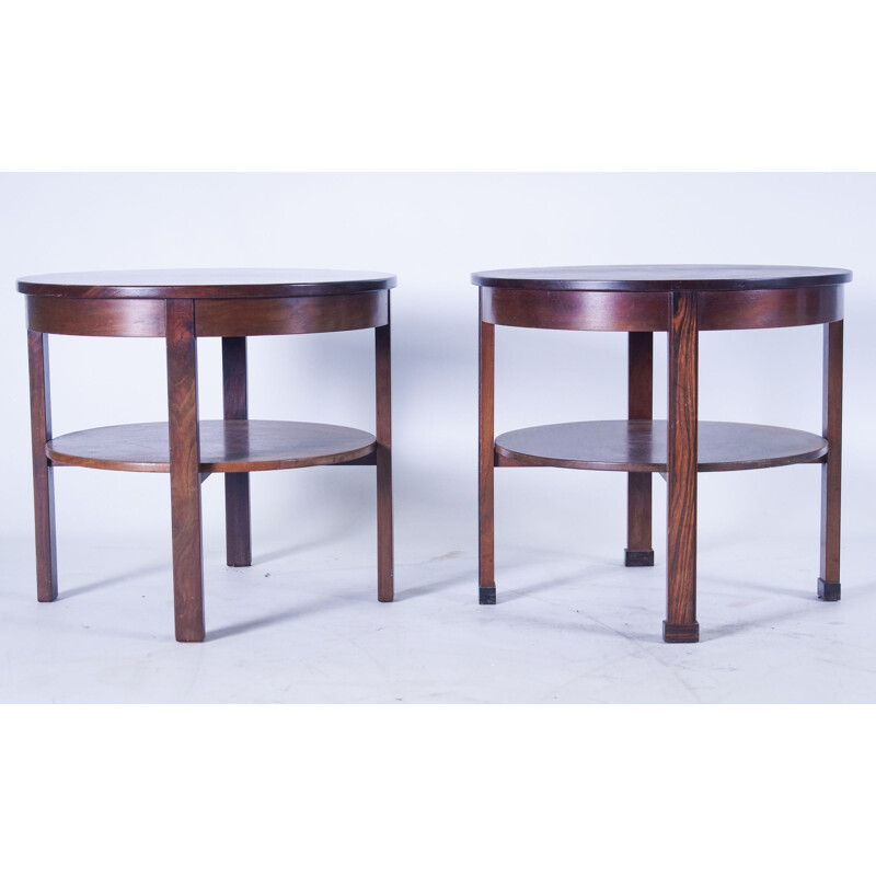 Pair of vintage Art Deco The Hague School coffee tables by Cor Alons, Netherlands 1929