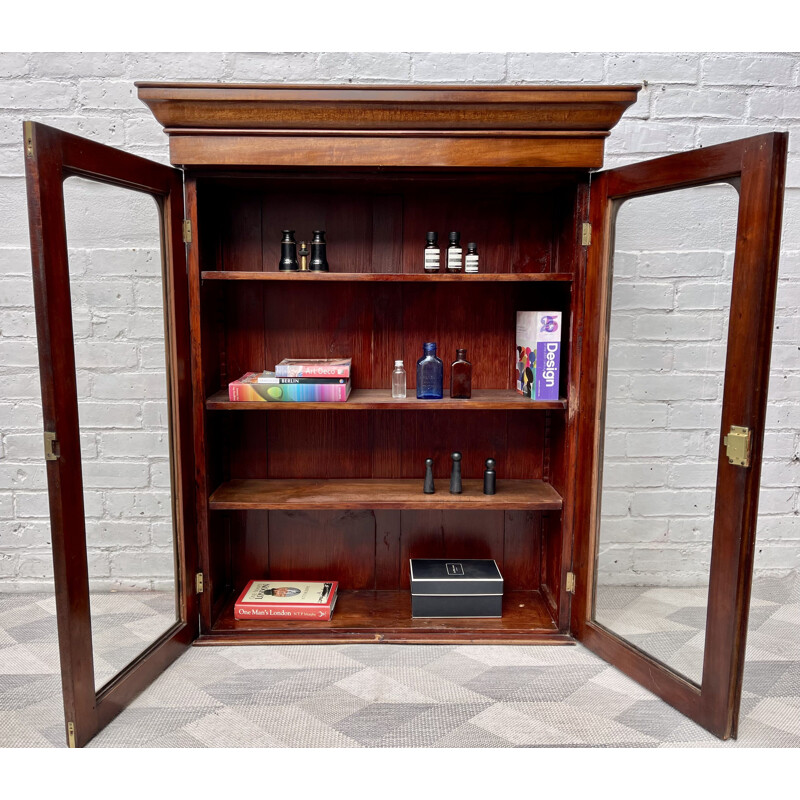 Vintage mahogany and glass display cabinet