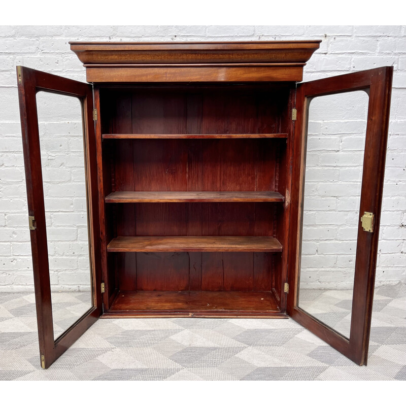 Vintage mahogany and glass display cabinet