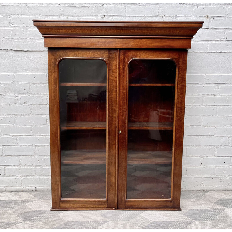 Vintage mahogany and glass display cabinet