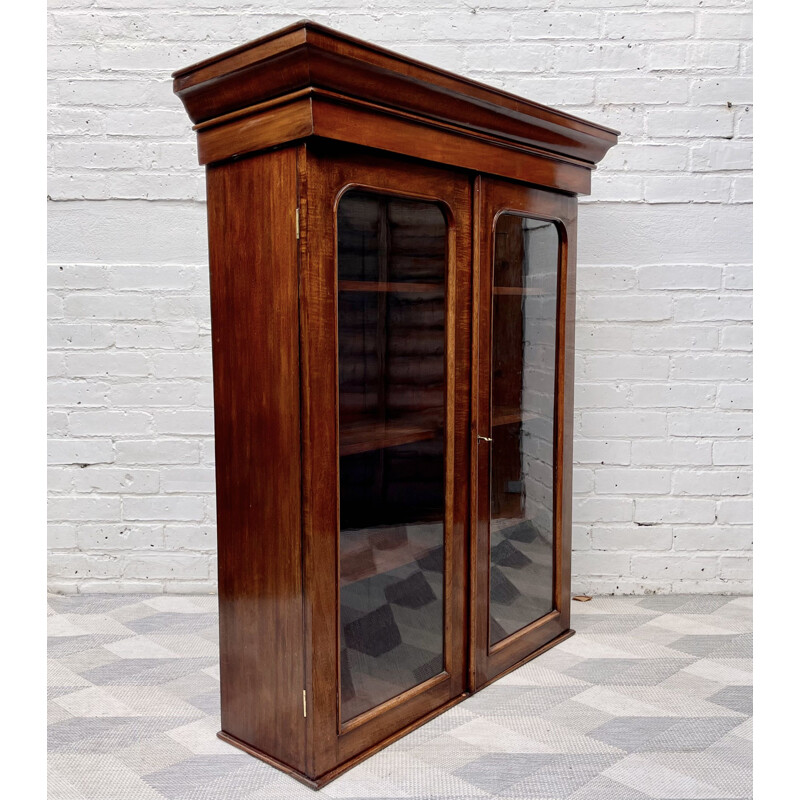 Vintage mahogany and glass display cabinet