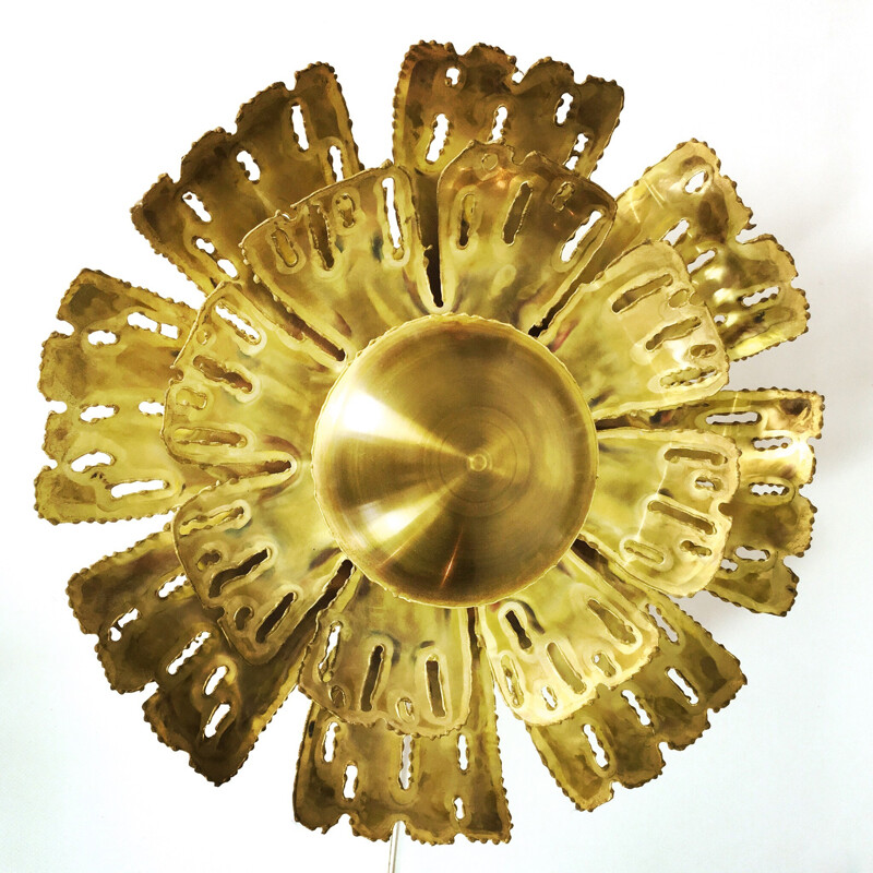 Vintage brass wall lamp, Svend Aage HOLM SORENSEN - 1960s