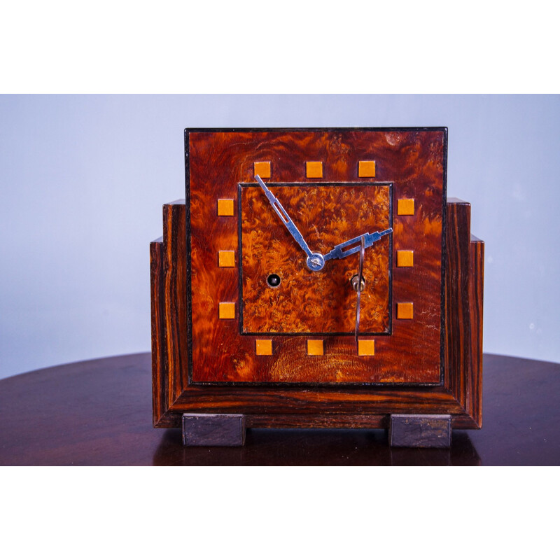 Vintage Art Deco The Hague School clock by Cor Alons, Netherlands 1929