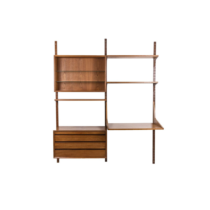 Libreria vintage in teak "Royal System" di Poul Cadovius per Cado, Danimarca 1960