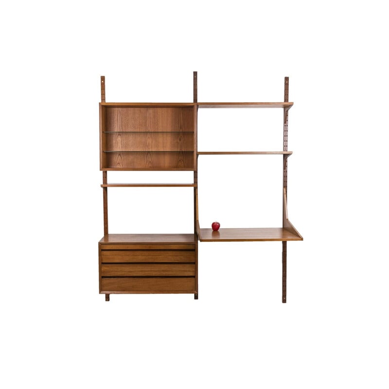 Libreria vintage in teak "Royal System" di Poul Cadovius per Cado, Danimarca 1960