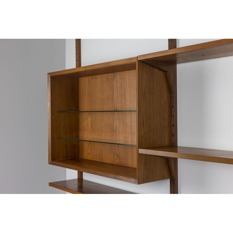 Libreria vintage in teak "Royal System" di Poul Cadovius per Cado, Danimarca 1960