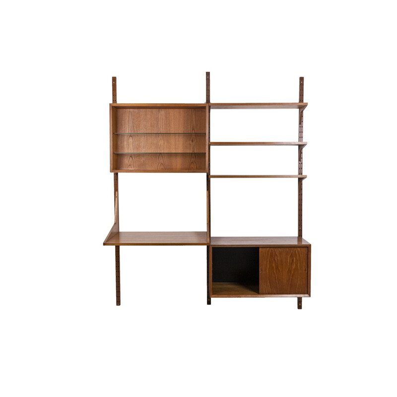 Libreria vintage in teak "Royal System" di Poul Cadovius per Cado, Danimarca 1960