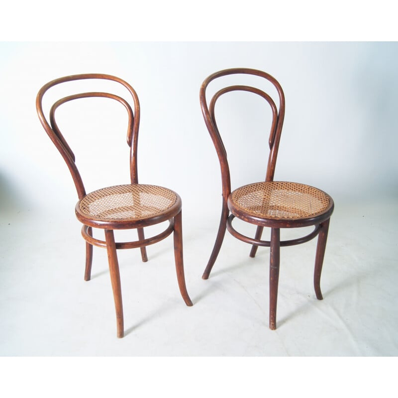 Pair of vintage Thonet no.14 chairs