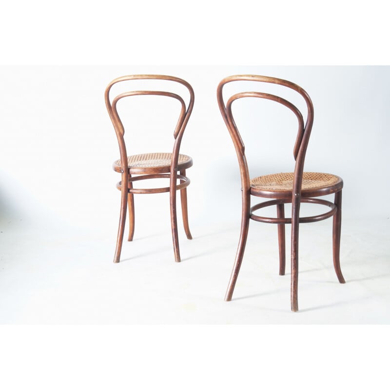Pair of vintage Thonet no.14 chairs