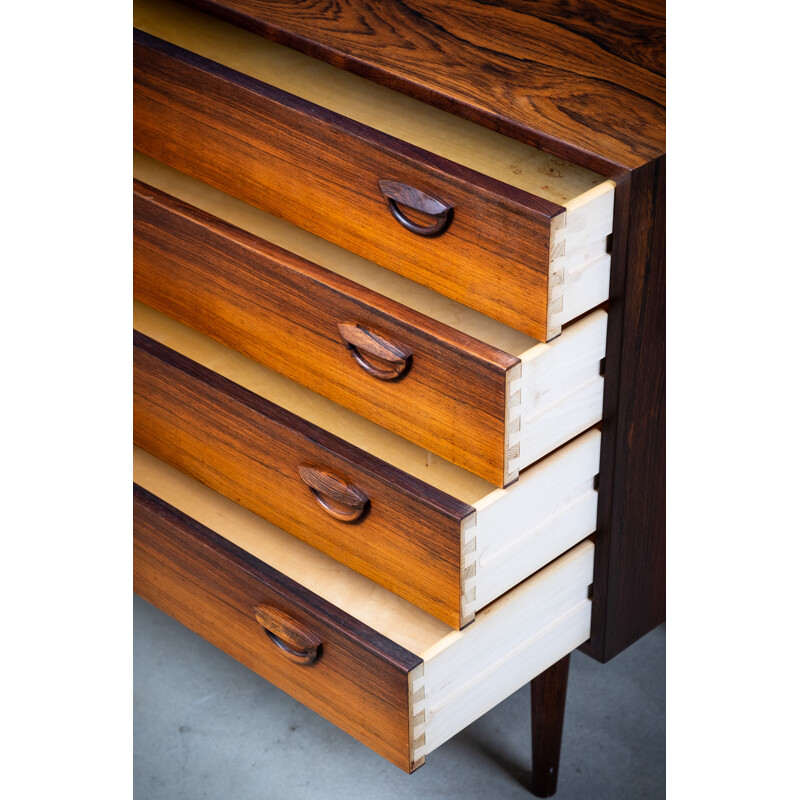 Vintage rosewood chest of drawers by Kai Kristiansen for Feldballes Mobelfabrik, Denmark 1960