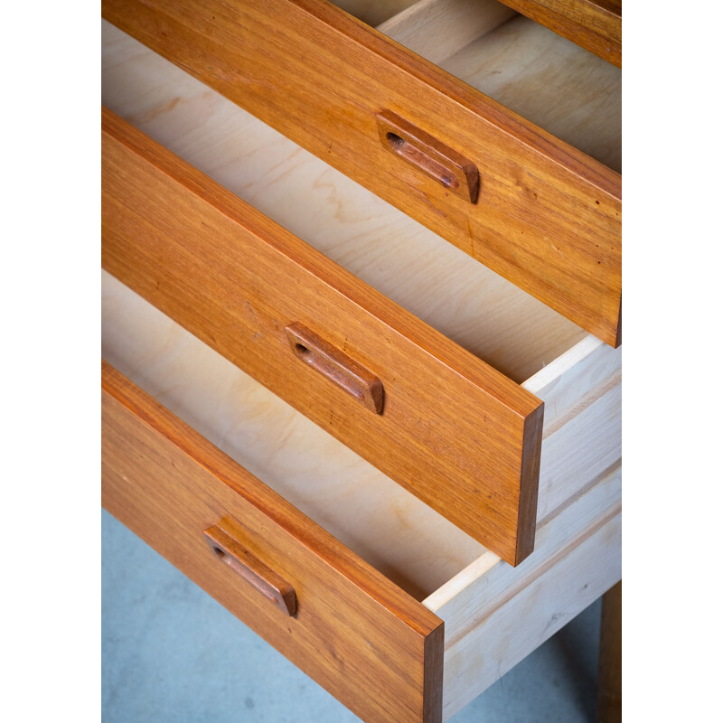 Vintage teak bookcase with drawers by Johannes Sorth for Nexo Mobelfabrik, Denmark 1960