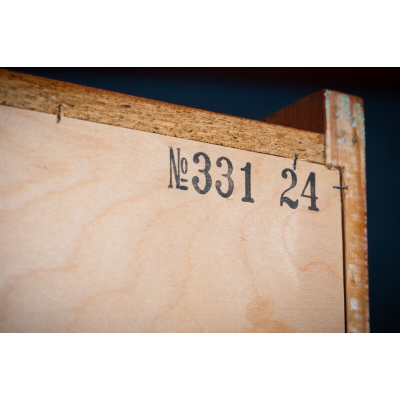 Vintage teak bookcase with drawers by Johannes Sorth for Nexo Mobelfabrik, Denmark 1960