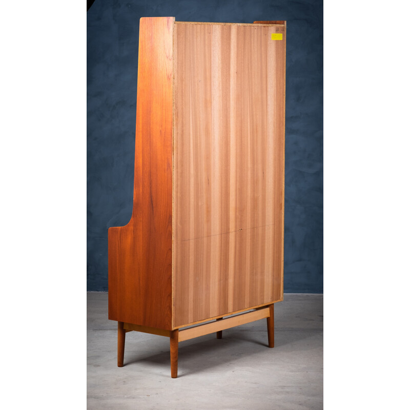 Teak vintage bookcase by Johannes Sorth for Nexø Møbelfabrik, Denmark 1960s