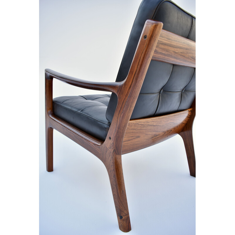 Vintage model 166 rosewood Senator armchair by Ole Wanscher for France & Son, Denmark 1960s