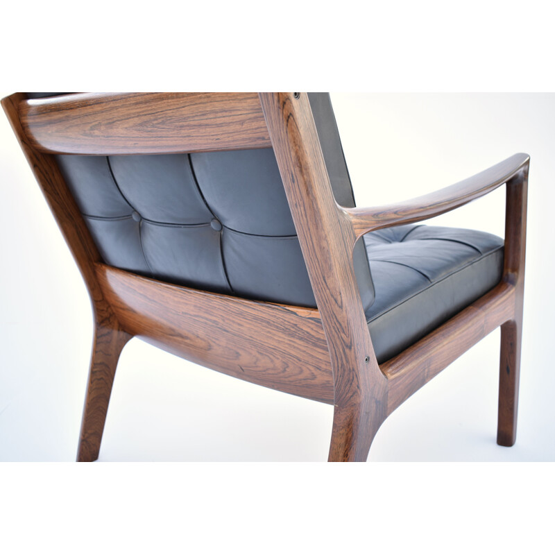 Vintage model 166 rosewood Senator armchair by Ole Wanscher for France & Son, Denmark 1960s