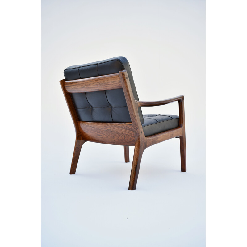 Vintage model 166 rosewood Senator armchair by Ole Wanscher for France & Son, Denmark 1960s