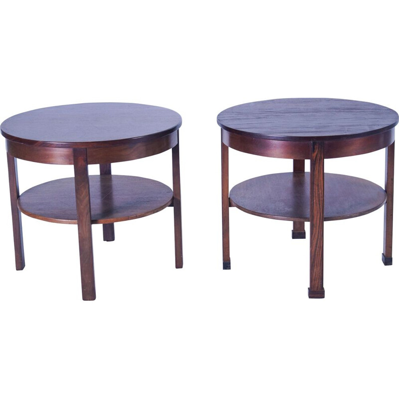 Pair of vintage Art Deco The Hague School coffee tables by Cor Alons, Netherlands 1929