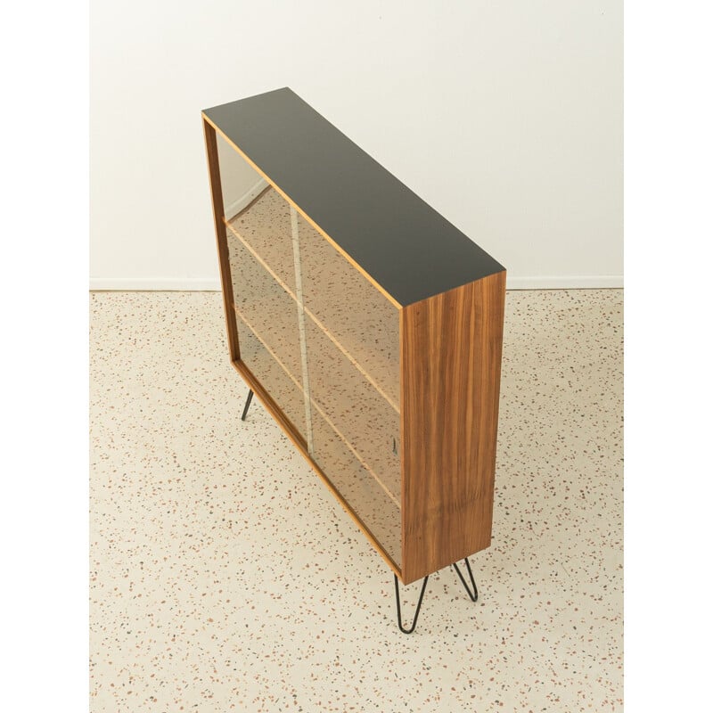 Vintage display cabinet in walnut, 1960s