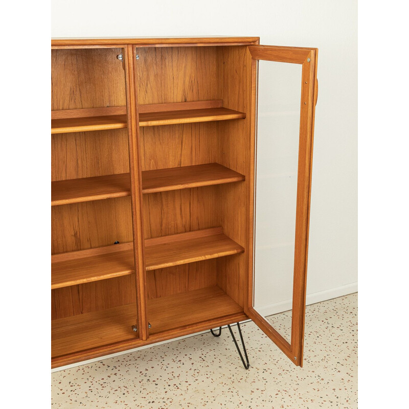 Vintage teak cabinet with two glass doors, Denmark 1960