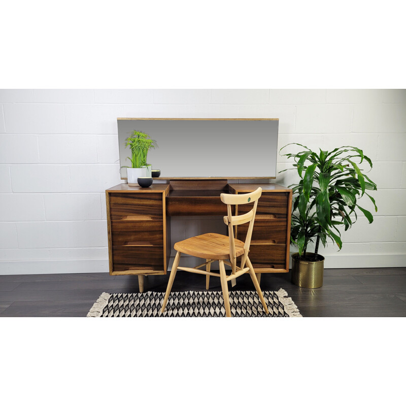 Vintage teak and walnut veneer dressing table by John and Sylvia Reid for Stag C Range, 1950