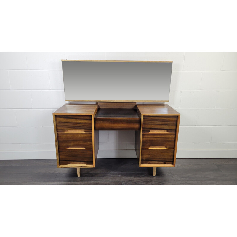 Vintage teak and walnut veneer dressing table by John and Sylvia Reid for Stag C Range, 1950