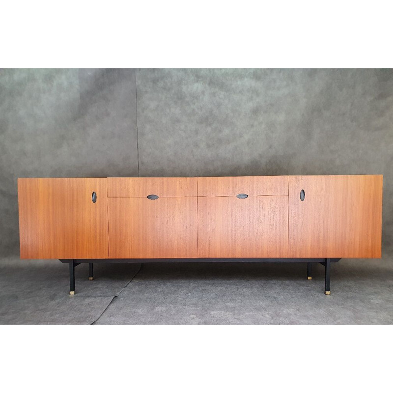 Vintage mahogany highboard by Paul Geoffroy for Roche-Bobois, 1960