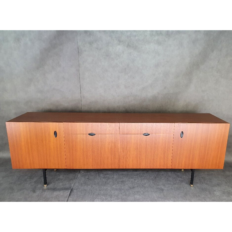 Vintage mahogany highboard by Paul Geoffroy for Roche-Bobois, 1960