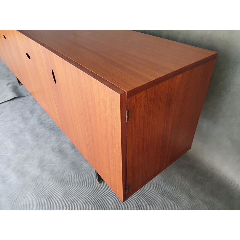 Vintage mahogany highboard by Paul Geoffroy for Roche-Bobois, 1960