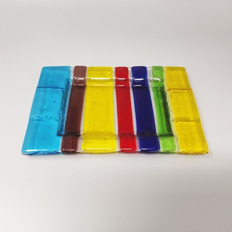 Vintage tray in Murano glass by Dogi, Italy 1960s