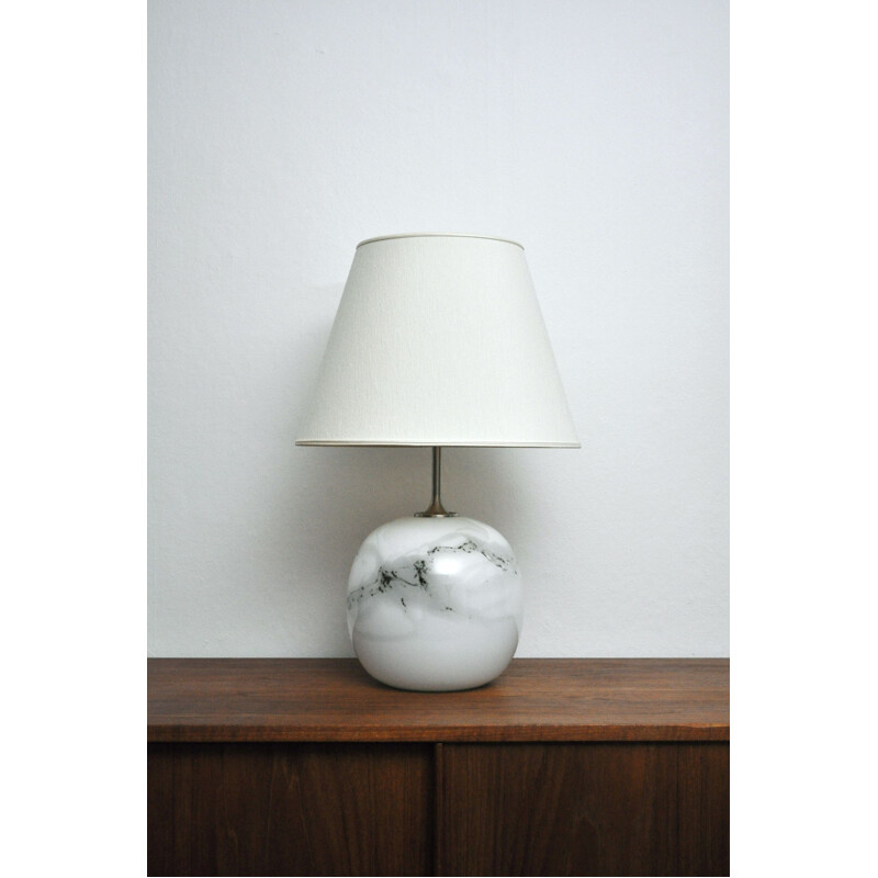 Vintage sakura glazen lamp van Michael Bang voor Holmegaard Glasværk, 1982