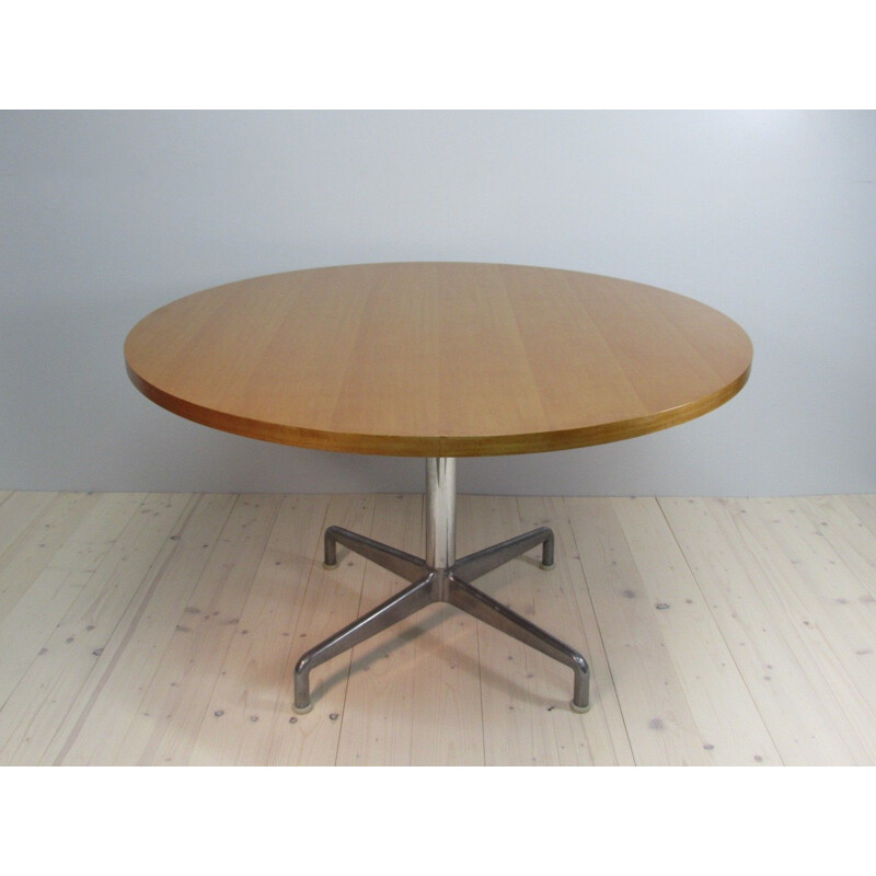 Vintage beechwood table by Giancarlo Piretti for Castelli