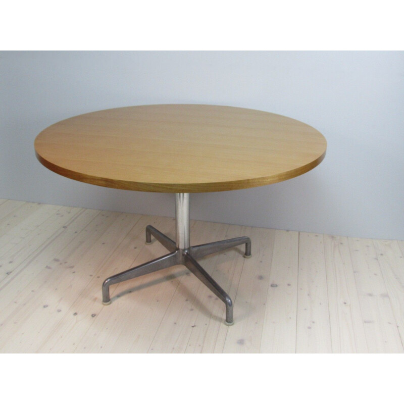 Vintage beechwood table by Giancarlo Piretti for Castelli