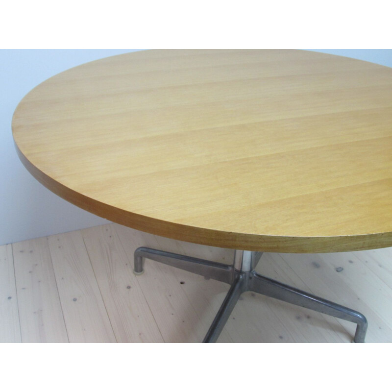 Vintage beechwood table by Giancarlo Piretti for Castelli