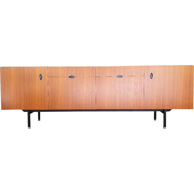 Vintage mahogany highboard by Paul Geoffroy for Roche-Bobois, 1960