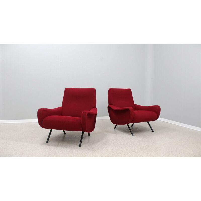 Pair of vintage Lady armchairs by Marco Zanuso for Arflex, 1950s
