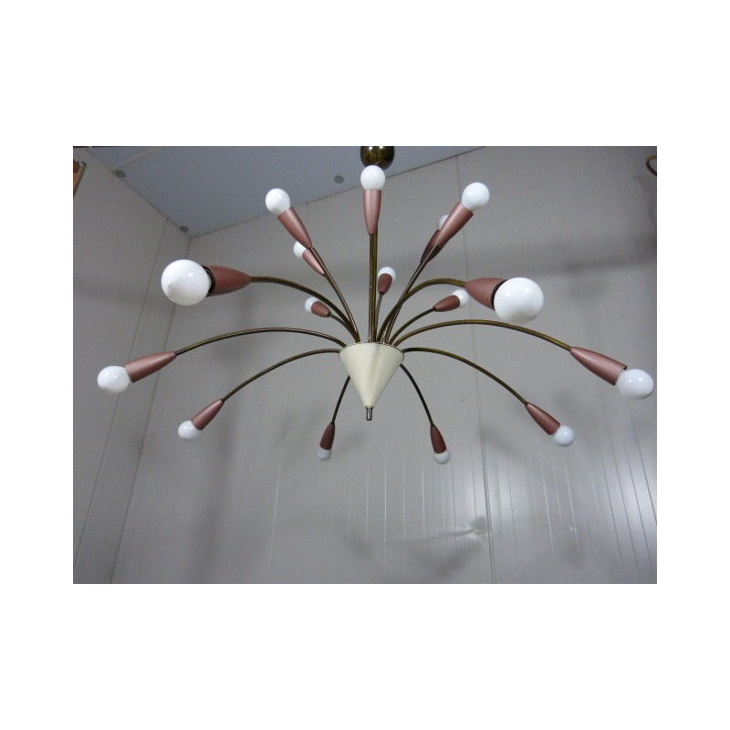 Large chandelier with 16 lighting - 1950s