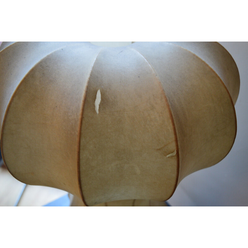 Italian table lamp in brass and cocoon, Pier & Achille CASTIGLIONI - 1960s