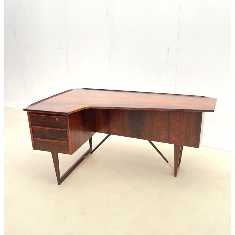 Scandinavian vintage boomerang desk by Peter Løvig Nielsen, Denmark 1956