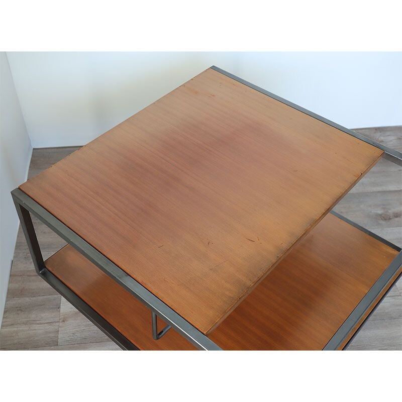 Vintage rolling coffee table by Georges Frydman for Efa, 1960