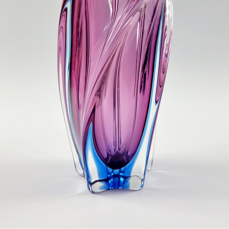 Mid-century twisted Murano glass vase, Italy 1960s