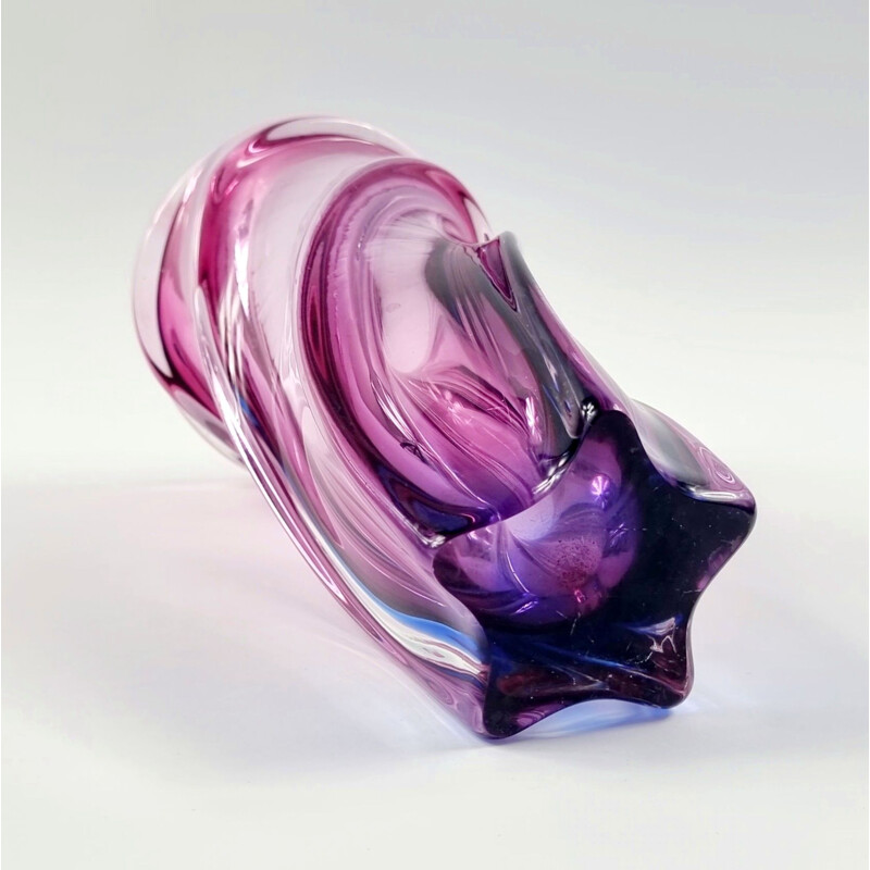 Mid-century twisted Murano glass vase, Italy 1960s